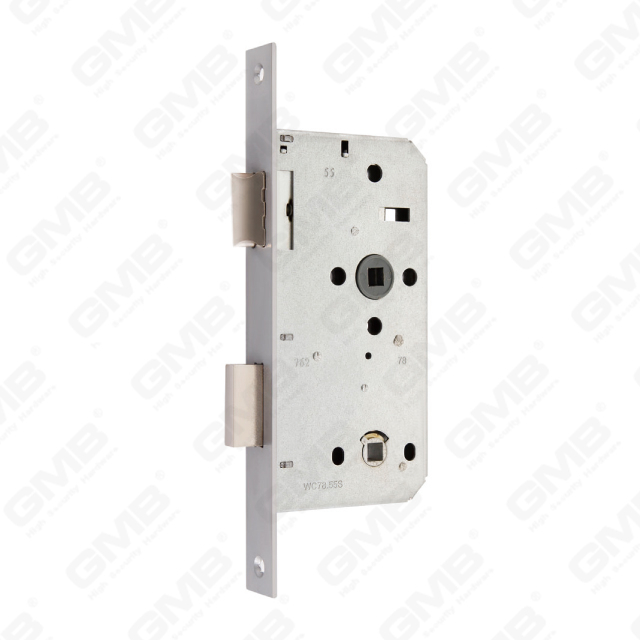 Cerradura de embutir de alta seguridad para puerta, cerrojo de Zamak de acero, pestillo de Zamak, cuerpo de cerradura de guardabarros de acero (WC78.50S 55S 60S)