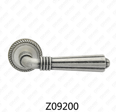 Rosetón de aluminio de aleación de zinc Zamak Manija de puerta con roseta redonda (Z09200)