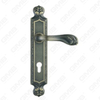 Tirador de la manija de la puerta Herrajes para puertas de madera Manija de la cerradura de la manija de la puerta en la placa para la cerradura de embutir de aleación de zinc o manija de la placa de la puerta de acero (ZL962-Z90-DAB)