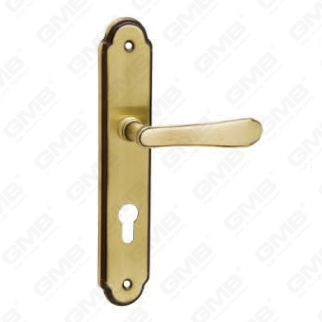 Manija de la puerta tirar de la puerta de madera hardware manija de la puerta de la puerta en el plato para el bloque de mortaja por aleación de zinc o mango de placa de puerta de acero (308)