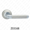 Manija de puerta de roseta de aluminio de aleación de zinc Zamak con roseta redonda (Z02168)
