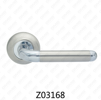 Manija de puerta de roseta de aluminio de aleación de zinc Zamak con roseta redonda (Z02168)