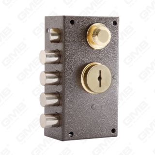 Seguridad Nigh Latch Lock 4 pines Acero Deadbolt key hole Zamak Latch Rim Lock Rim Cylinder Lock (1710)