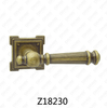 Manija de puerta de roseta de aluminio de aleación de zinc Zamak con roseta redonda (Z18230)