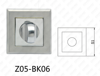 Zamak aleación de zinc manija de puerta de aluminio escudo cuadrado (Z05-BK06)