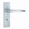 Tirador de puerta de aluminio oxigenado en la placa de la placa de la manija de la puerta (G375-G53)