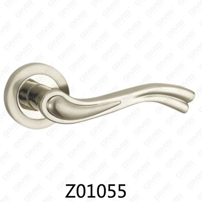 Rosetón de aluminio de aleación de zinc Zamak Manija de puerta con roseta redonda (Z01055)
