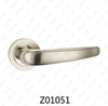 Manija de puerta de roseta de aluminio de aleación de zinc Zamak con roseta redonda (Z01051)