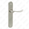 Manija de la puerta Tire de la puerta de madera Manija de la puerta de la puerta de la puerta en el plato para el bloque de mortaja por aleación de zinc o mango de placa de puerta de acero (215224)