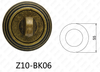 Chapetón redondo de la manija de puerta de aluminio de la aleación del cinc de Zamak (Z10-BK06)