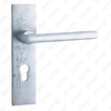 Tirador de puerta de aluminio oxigenado en la placa de la placa de la manija de la puerta (G401-G25-F)