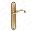 Manijas de latón Herrajes para puertas de madera Manija Manija de puerta de bloqueo en placa para cerradura de mortaja (B-PM3905-AB)