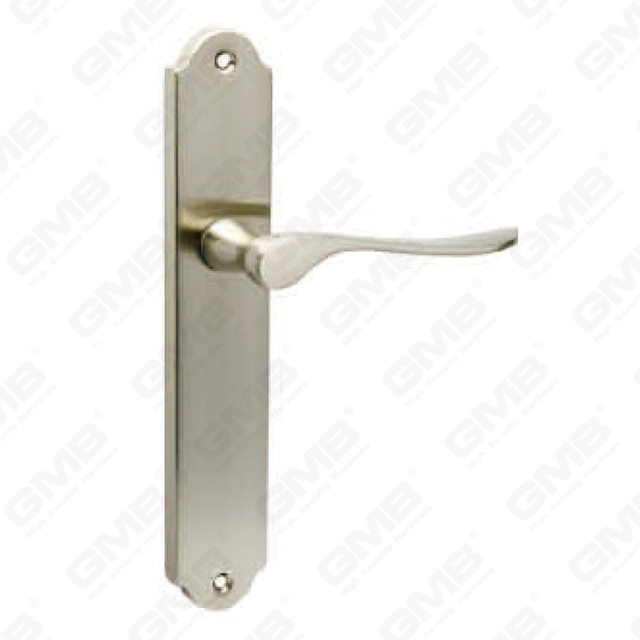 Manija de la puerta tirar de la puerta de madera hardware manija de la puerta de la puerta en el plato para el bloque de mortaja por aleación de zinc o mango de placa de puerta de acero (418)