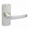Tirador de puerta de aluminio oxigenado en placa Tirador de puerta de placa (32405)