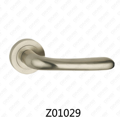 Manija de puerta de roseta de aluminio de aleación de zinc Zamak con roseta redonda (Z01029)