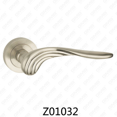 Rosetón de aluminio de aleación de zinc Zamak Manija de puerta con roseta redonda (Z01032)