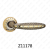 Manija de puerta de roseta de aluminio de aleación de zinc Zamak con roseta redonda (Z11178)