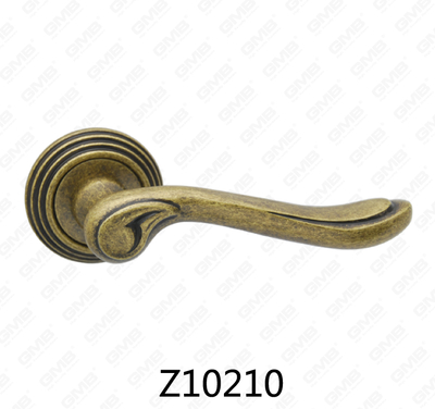 Manija de puerta de roseta de aluminio de aleación de zinc Zamak con roseta redonda (Z10210)