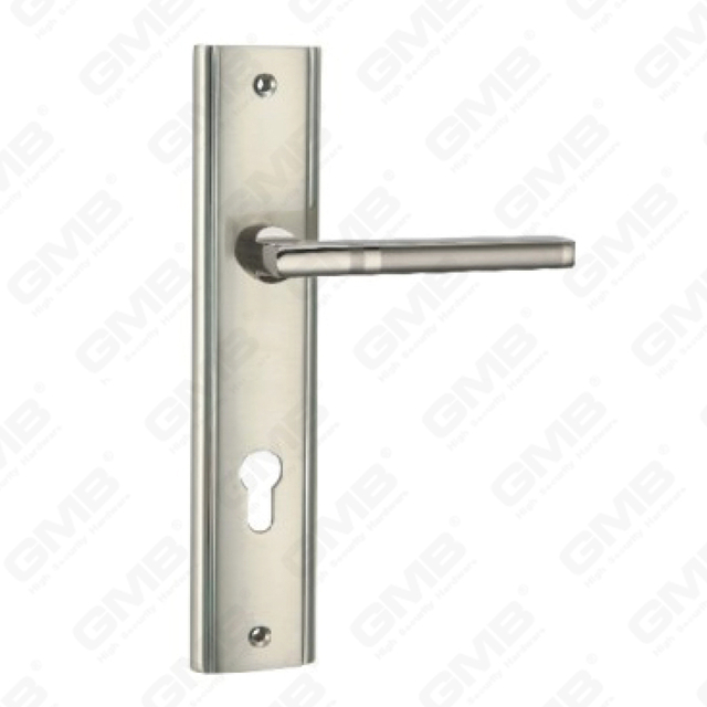 Tirador de la manija de la puerta Herrajes para puertas de madera Manija de la cerradura de la manija de la puerta en la placa para la cerradura de embutir de aleación de zinc o manija de la placa de la puerta de acero (L204-Z25-K)