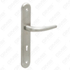 Manija de la puerta Pulga de la puerta de madera Hardware Manija de la puerta de la puerta en el plato para el bloque de mortaja por aleación de zinc o mango de placa de puerta de acero (61530)