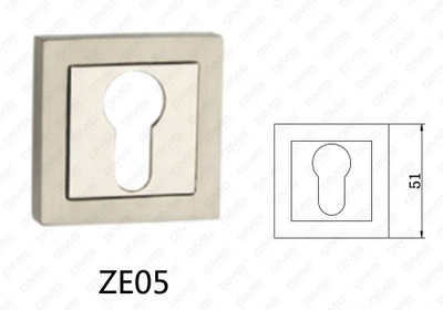 Roseta cuadrada de manija de puerta de aluminio de aleación de zinc Zamak (ZE05)