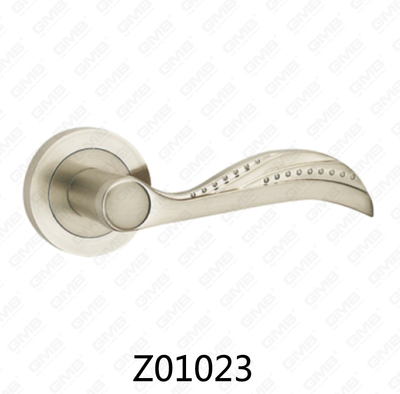 Rosetón de aluminio de aleación de zinc Zamak Manija de puerta con roseta redonda (Z01023)