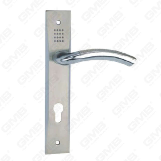 Tirador de la manija de la puerta Herrajes para puertas de madera Manija de la cerradura de la manija de la puerta en la placa para la cerradura de embutir de aleación de zinc o manija de la placa de la puerta de acero (L839-Z37-KC)