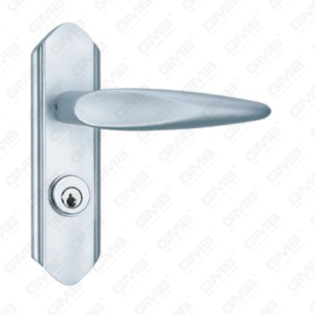 Manija de puerta de aluminio oxigenado en la manija de puerta de placa de placa (G376-G57)