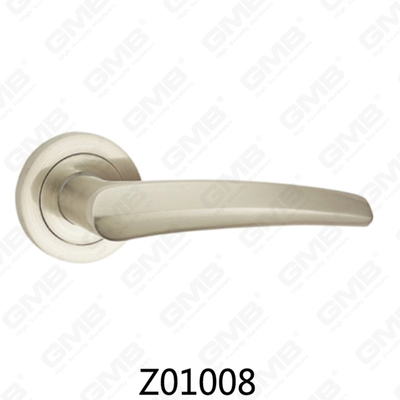 Rosetón de aluminio de aleación de zinc Zamak Manija de puerta con roseta redonda (Z01008)