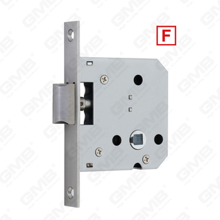 Cuerpo de cerradura de orificio de WC de puerta embutida de acero inoxidable de alta seguridad para puertas de madera o acero (55ZL)