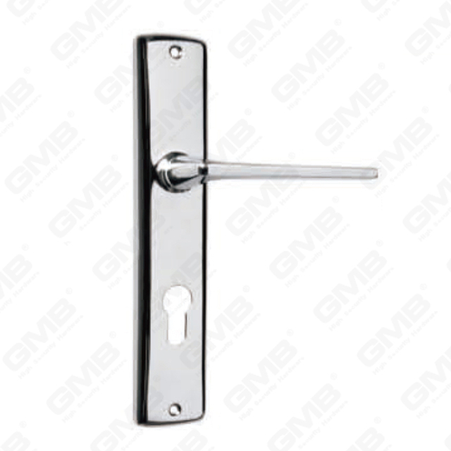Manija de la puerta Tire de la puerta de madera Hardware Manija de la puerta de la puerta en el plato para el bloque de mortaja por aleación de zinc o mango de placa de puerta de acero (4430)
