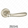 Manija de puerta de roseta de aluminio de aleación de zinc Zamak con roseta redonda (Z02141)