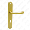 Manija de la puerta tirar de la puerta de madera hardware manija de la puerta de la puerta en el plato para el bloque de mortaja por aleación de zinc o mango de placa de puerta de acero (142)