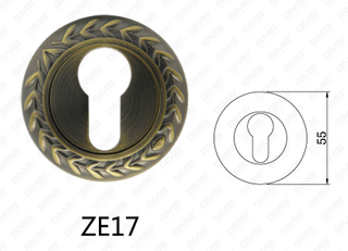 Roseta redonda de manija de puerta de aluminio de aleación de zinc Zamak (ZE17)