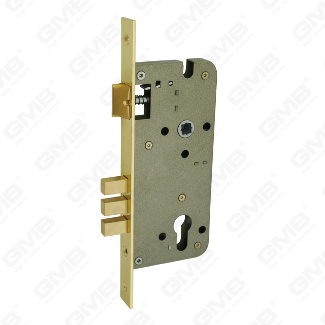 Cerradura de embutir de alta seguridad Cerradura de latón o acero Cerradura de latón o Zamak Cerradura de puerta de 3 barras cuadradas (185-3)