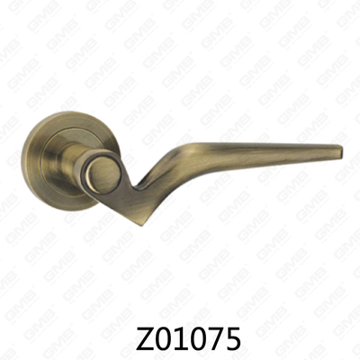 Rosetón de aluminio de aleación de zinc Zamak Manija de puerta con roseta redonda (Z01075)