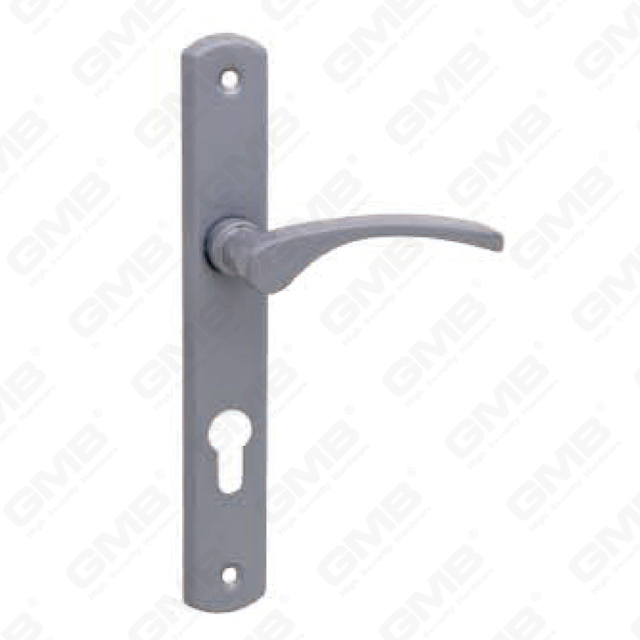 Manija de la puerta Tire de la puerta de la puerta de madera Mango de la puerta de la puerta de la puerta en el plato para el bloqueo de mortaja por aleación de zinc o mango de placa de puerta de acero (3309)