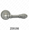 Manija de puerta de roseta de aluminio de aleación de zinc Zamak con roseta redonda (Z09198)