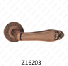 Manija de puerta de roseta de aluminio de aleación de zinc Zamak con roseta redonda (Z16203)