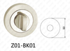 Zamak aleación de zinc manija de la puerta de aluminio escudo redondo (Z01-BK01)