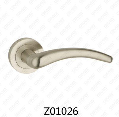 Rosetón de aluminio de aleación de zinc Zamak Manija de puerta con roseta redonda (Z01026)