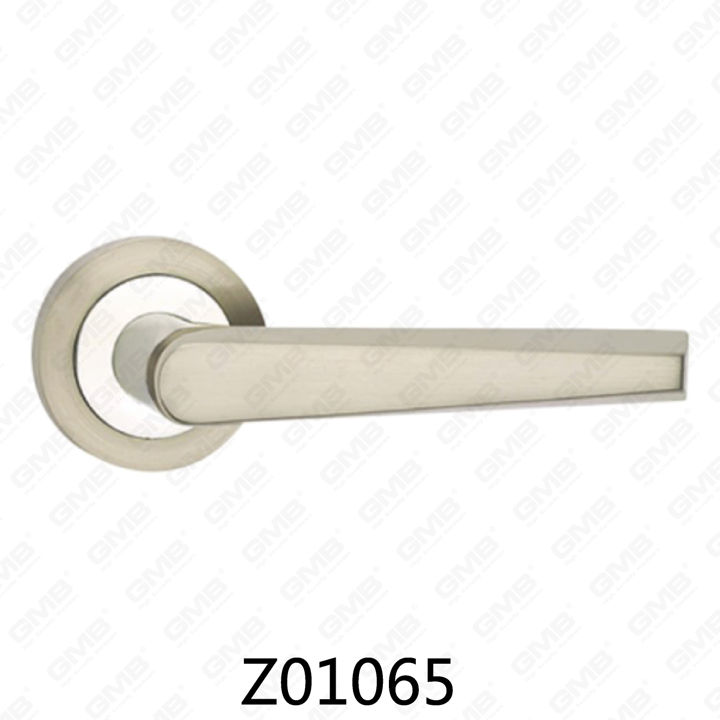 Rosetón de aluminio de aleación de zinc Zamak Manija de puerta con rosetón redondo (Z01065)