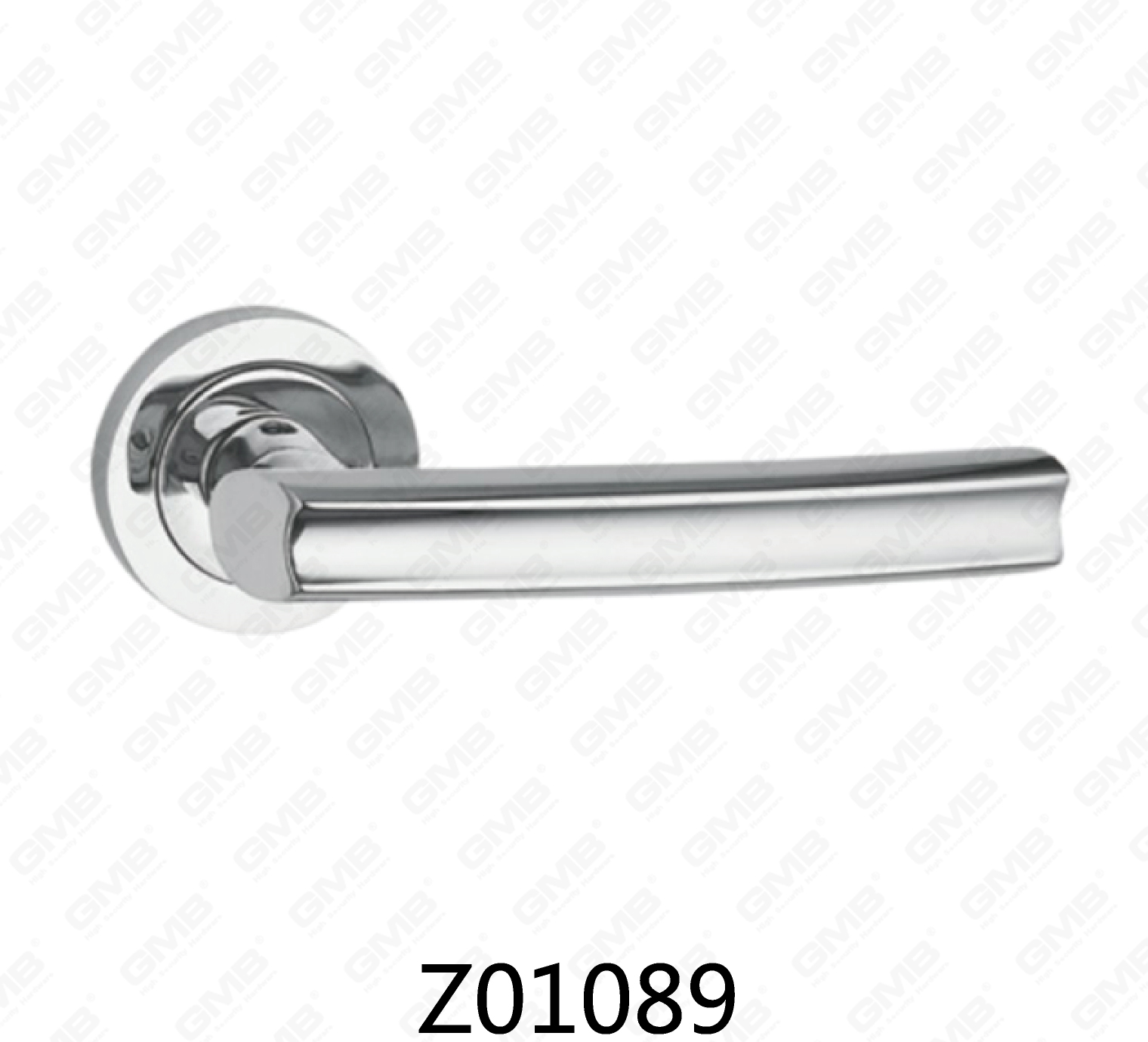 Asa de puerta de roseta de aluminio de aleación de zinc Zamak con roseta redonda (Z01089)