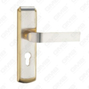 Manija de la puerta Tirador de la puerta de madera Manija de la manija de la puerta de la cerradura en la placa para la cerradura de embutir por aleación de zinc o manija de la placa de la puerta de acero (ZM63849-SN GPB)