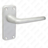 Tirador de puerta de aluminio oxigenado en placa Tirador de puerta de placa (39914)